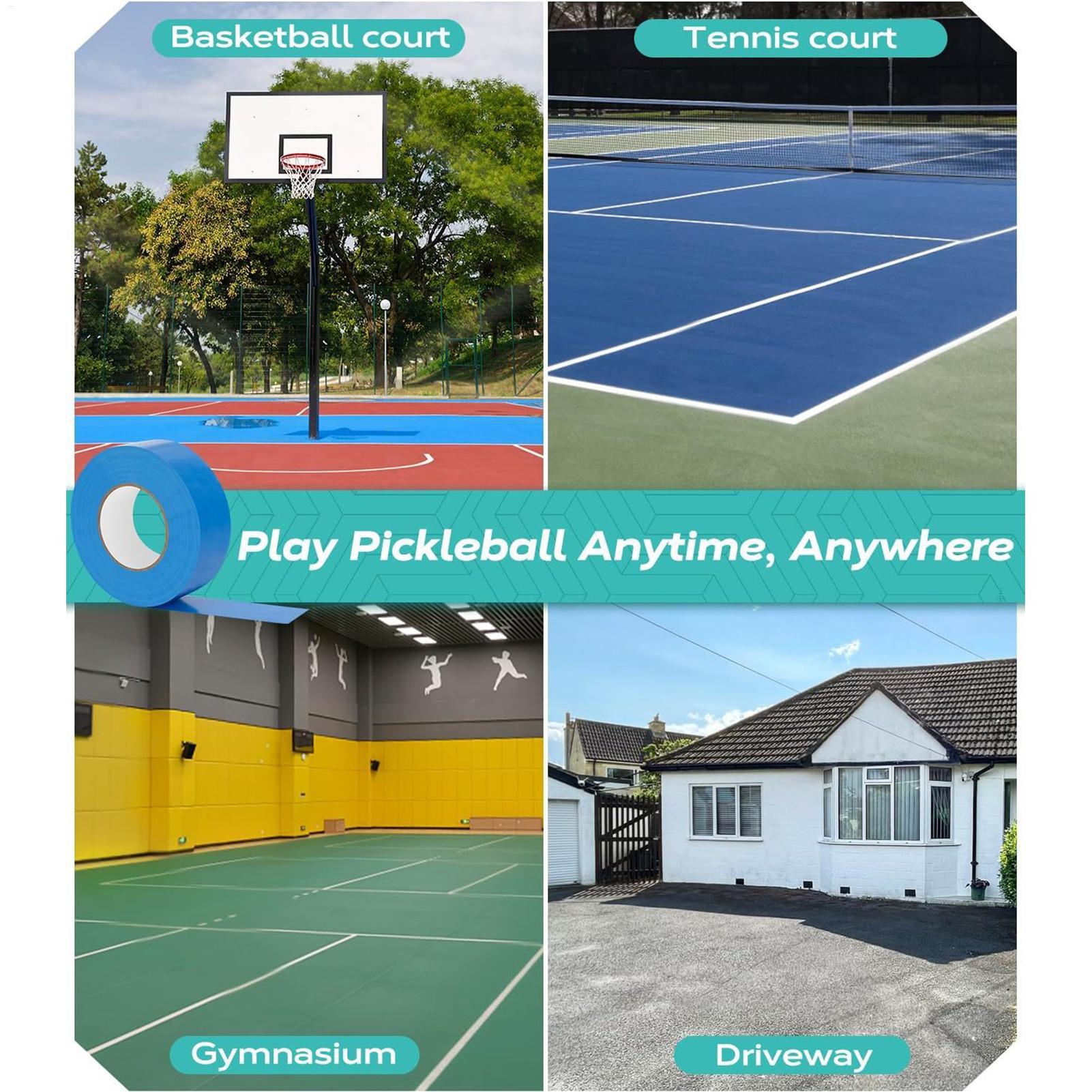 Badminton Outdoor - Лента для пиклбола 0,16x164 фута, гибкие