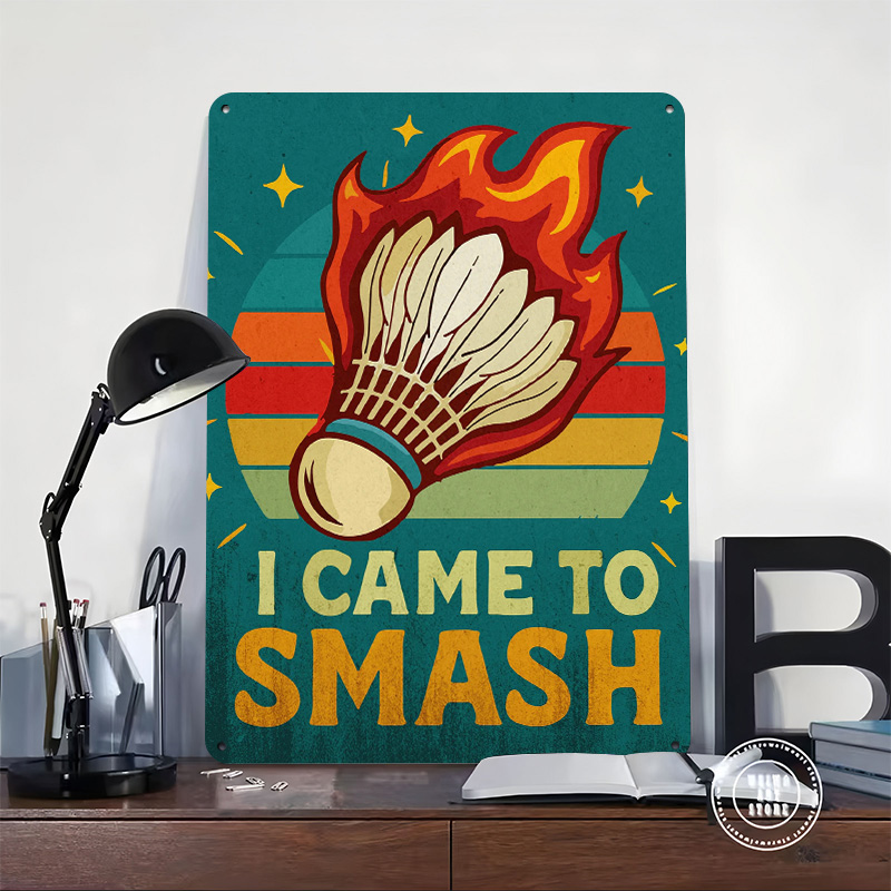 Винтажный забавный металлическ – обзор и цена Badminton Poster