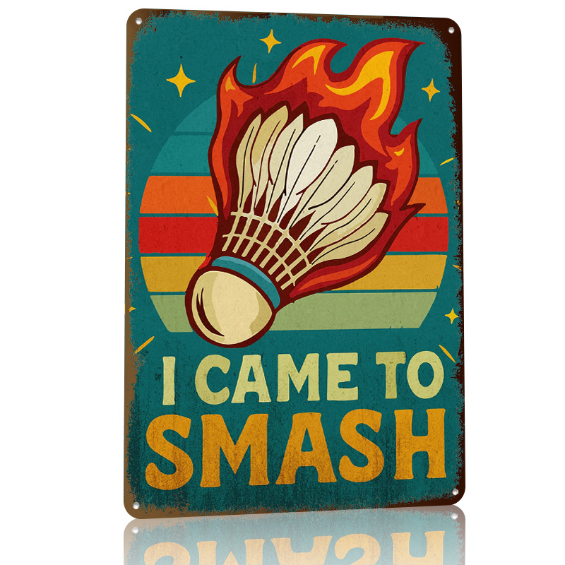 Винтажный забавный металлическ – обзор и цена Badminton Poster