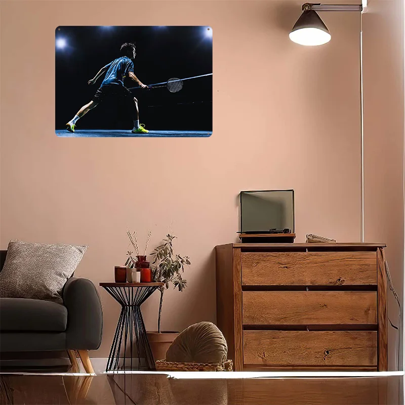 Металлическая винтажная таблич – обзор и цена Badminton Poster
